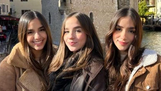 As trigêmeas Isabella, Sofía e Ana María (da esq. para a dir.) eram inseparáveis, segundo familiares