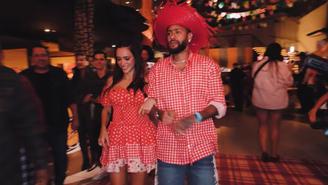 Bruna Biancardi e Neymar em arraial