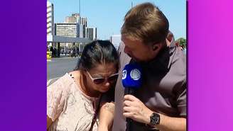 Paulo Vitor, o Tatuzinho, sendo acarinhado por dona Josefa: o imprevisto que faz a TV ser, às vezes, ser tão especial