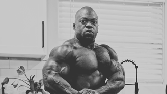 Dwayne Quamina, conhecido como `King Q`, nas competição de fisiculturismo