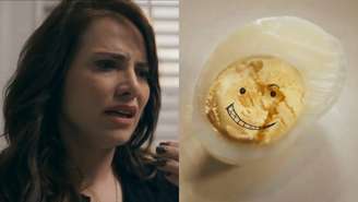 Adriana (Leticia Colin) e ovo de Quem Ama Cuida (Reprodução/TV Globo)