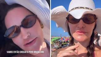 Laura Keller rebateu críticas após fazer post de topless em praia da França