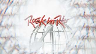 Painel com a logo do Rock In Rio