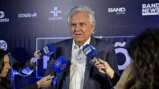 Ronaldo Caiado durante debate da Band