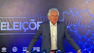 Ronaldo Caiado, candidato a presidente do PSD, na chegada ao debate da Band