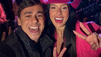 Ana Castela em foto com Nikolas Pereira (PL-MG)