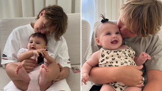 Amanda Kimberlly publica fotos em homenagem a Davi Lucca, irmão mais velho de sua filha Helena.