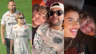 Davi Lucca com o avô, Neymar e a tia, Rafaella Santos (Reprodução/Instagram)