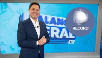 Eleandro Passaia comanda o Balanço Geral SP (Imagem: Divulgação - Record / Montagem - RD1)