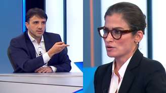 Renan Santos e Renata Vasconcellos no Jornal Nacional (Reprodução/TV Globo)