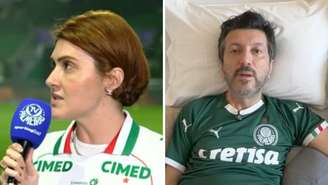 Mila foi ao estádio no aniversário do Palmeiras representando o marido, Lito Sousa