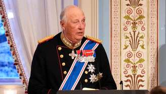 O rei Harald III, da Noruega, em Oslo, em 8 de abril de 2025.