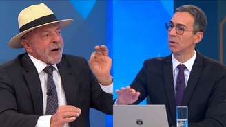 Lula e César Tralli no Jornal Nacional (Reprodução/TV Globo)