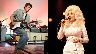 John Mayer homenageou Dolly Parton com um cover do sucesso "I Will Always Love You" (Fotos: Kevin Mazur/Getty Images for SiriusXM e Andrew Putler/Redferns)