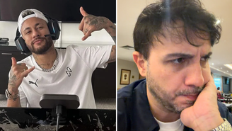 Neymar Jr (esquerda) comentou sobre o candidato à Presidência Renan Santos (Missão) durante partida online de jogo