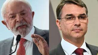 Lula e Flavio Bolsonaro