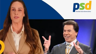 Silvia Abravanel usa foto de Silvio Santos em propaganda eleitoral