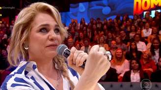 Isabel Teixeira no Domingão com Huck: atriz se emociona com recados de Tatá Werneck e da filha
