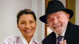 Janja e Lula em em Seul, na Coreia do Sul