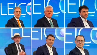 Romeu Zema (Novo), Ronaldo Caiado (PSD), Renan Santos (Missão), Lula (PT), Flávio Bolsonaro (PL) e Augusto Cury (Avante), candidatos à Presidência da República em entrevistas à Rede Globo