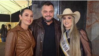 Lara Alves ganhou o título de Rainha do Rodeio de Montividiu, em Goiás, e vive um relacionamento a três com a irmã gêmea, Laila, e o agricultor Maycon Rueda