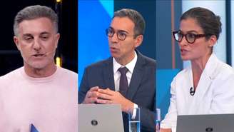 Luciano Huck, César Tralli e Renata Vasconcellos (Reprodução/TV Globo)