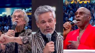 Carlinhos de Jesus, Otaviano Costa e Zebrinha na Dança dos Famosos (Reprodução/TV Globo)