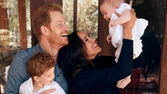 Príncipe Harry, Meghan Markle e os filhos Archie e Lilibet —