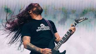 Andreas Kisser no Palco Mundo, no segundo dia do Rock In Rio 2026
