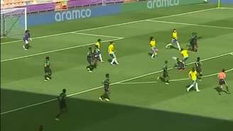 Thaynara chutou da entrada da área para marcar o primeiro gol do Brasil contra a Tanzânia – Reprodução de vídeo