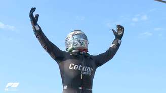 Nicola Lacorte celebra a vitória na Feature Race