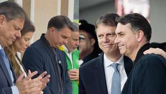 Flávio Bolsonaro e Tarcísio participaram da reunião com Jovens Obreiros, organizada pelo Apóstolo Valdemiro Santiago, na Igreja Mundial do Poder de Deus