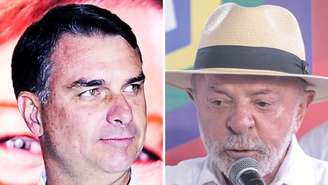Flávio Bolsonaro (PL) e Luiz Inácio Lula da Silva (PT)