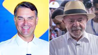 Flávio Bolsonaro (PL) e Luiz Inácio Lula da Silva (PT) disputam a eleição presidencial