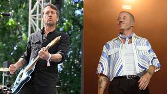 Chris Shiflett (esquerda) e Macklemore (direita) (Fotos: Steve Jennings/Getty Images e Kristy Sparow/Getty Images)