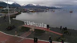 Vista da cidade de Ushuaia, na Terra do Fogo, na Argentina, em 17 de maio de 2026.