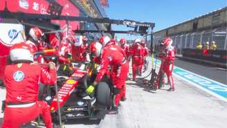 Lewis Hamilton, da Ferrari, abandona GP de Madrid após problemas nos freios - 
