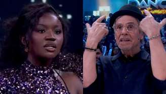 Kenya Sade e Carlinhos de Jesus na Dança dos Famosos, do Domingão (Reprodução/TV Globo)