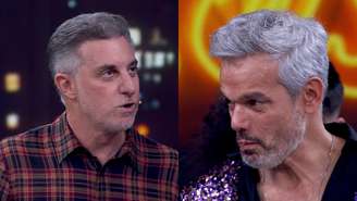 Luciano Huck e Otaviano Costa no Domingão (Reprodução/TV Globo)