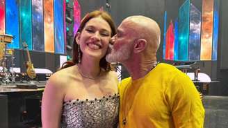 Ana Clara Lima com o pai, Ayrton