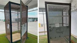O escritório do inspetor-geral, ligado ao DHS, afirmou que o uso das jaulas ao ar livre, com cerca de 1,67 m², era "sem precedentes entre centros de detenção" e colocava os imigrantes em risco