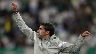 Abel Ferreira, técnico do Palmeiras, durante partida do Brasileirão