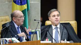 Gilamer Mendes e André Mendonça, ministros do Supremo Tribunal Federal 