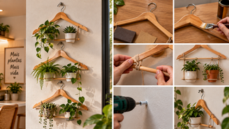 Como transformar um cabide de madeira em suporte para vasos? Aprenda a preparar a peça, escolher recipientes leves e fazer uma fixação segura na parede.