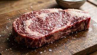 Temperar segundos antes de selar a carne na frigideira quente evita o acúmulo de umidade e favorece a reação de Maillard.