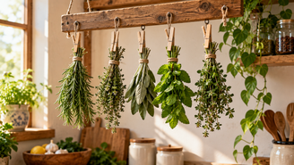 Um suporte suspenso facilita a secagem de ervas aromáticas em casa. Confira os materiais necessários, o passo a passo e os cuidados para preservar as folhas.