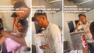 Vídeo do momento da revelação de gestação de gêmeas foi publicada pelo casal no início de setembro nas redes sociais