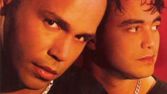 Detalhe da capa do álbum Só Nós Dois, de Rick & Renner, com Rick à frente