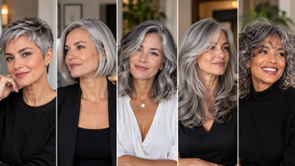 Quer valorizar os fios grisalhos? Conheça 5 cortes elegantes, do pixie texturizado ao shag suave, para renovar o visual sem esconder o prateado.