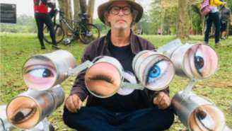 Artista visual Jaques Faing, que tem uma obra em “Vestígios”